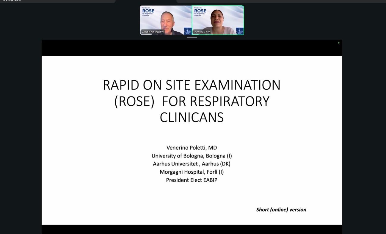 ROSE course title slide with Prof. Venerino Poletti and Dr. Lamya Chrif Morand
