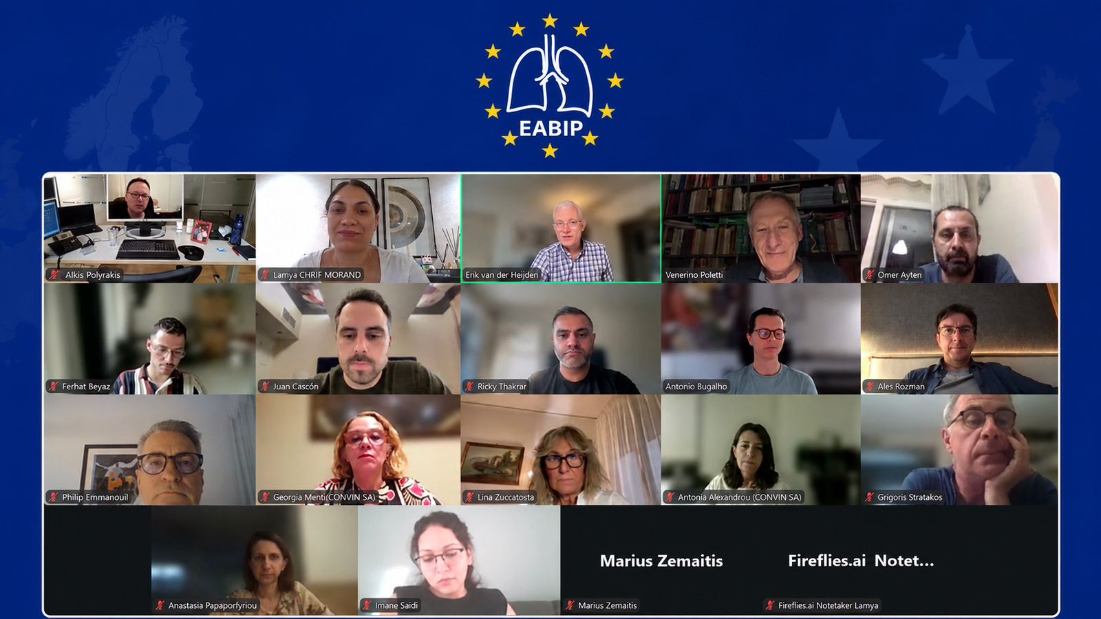 EABIP Board Meeting with Board members and international delegates