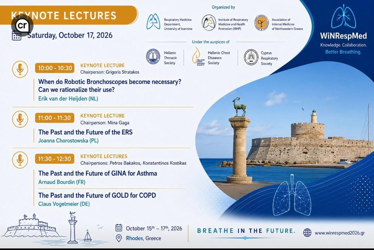 What is New in Respiratory Medicine 2026 (WiNRespMed), 15-17 October 2026, Rhodes, Greece