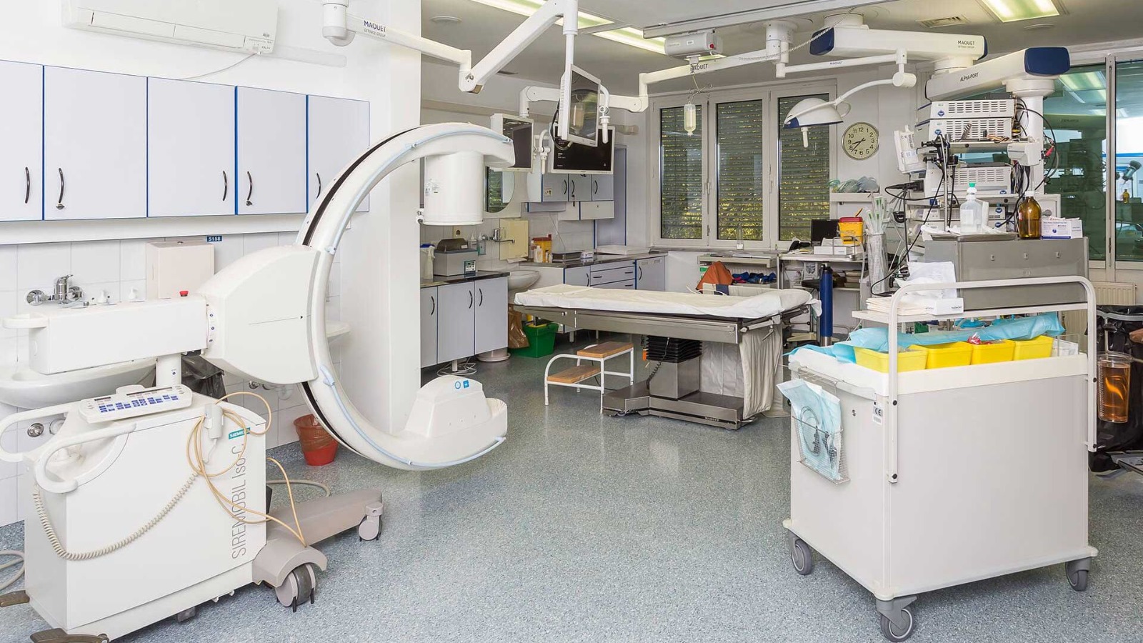 The unit's interventional procedure room and equipment